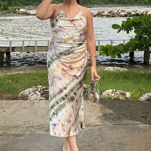 Zara Tie dye Silk dress